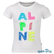 Alpine pro Axiso 2 vel.128-134 dívčí bavlněné tričko bílé