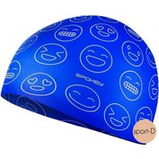 Spokey 927909 Emoji juniorská plavecká čepice modrá