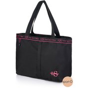Loap Aris V05J dámská taška přes rameno černá s růžovým nápisem