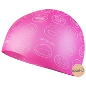 Spokey 927910 Emoji juniorská plavecká čepice růžová
