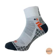 Pondy KS600 unisex snížené ponožky bílo-oranžové