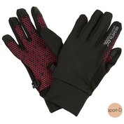 Regatta Grippy RKG059 dětské prstové rukavice černé s růžovým detailem