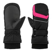 Loap Ruffi V24J vel.10 (let) dětské lyžařské palčáky/rukavice, černo-růžové