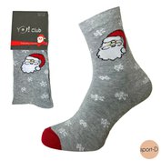 Pondy SK39 vel. 39-42 uni vánoční ponožky šedé