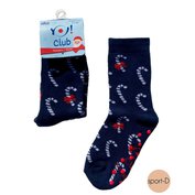 Pondy SKF-ABS Dětské vánoční ponožky vel.27-30 (16-18cm) tm. modré vzor